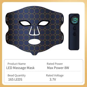 Silicone Vibration Massage LED 4 Color Phototherapy Mask